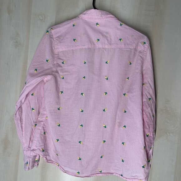 Matilda Jane pink and white check button front blouse top‎ long sleeve, large - Picture 3 of 13